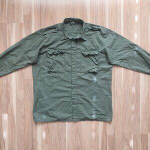 Croatian Military Olive Green Army Field Shirt Cotton Ripstop Size Medium Reg